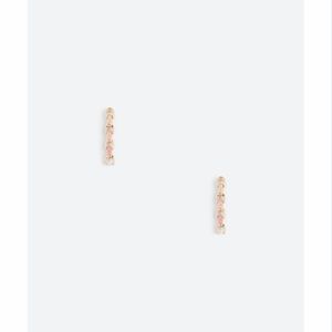 Pink Pave Signature Coach chain link Earrings